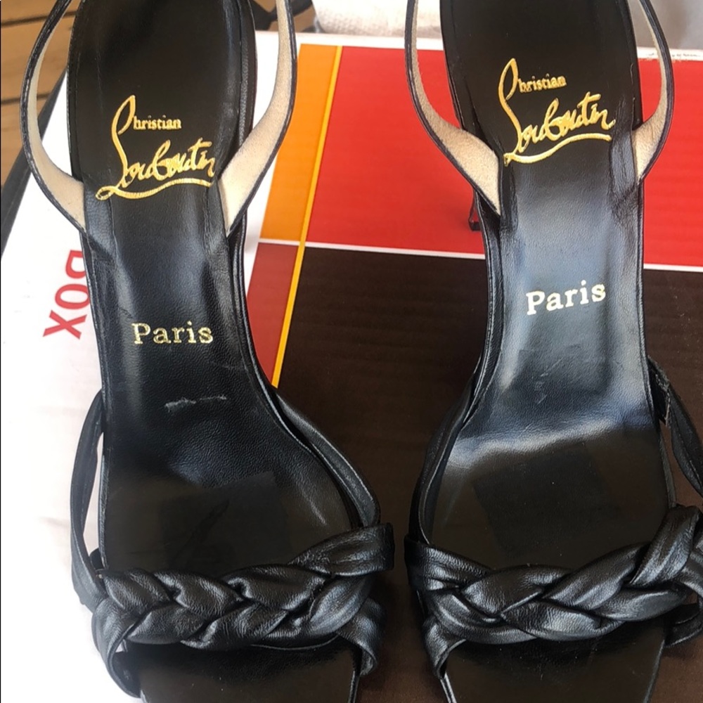 Christian louboutin sandals sling back size 40